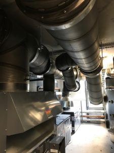 Melbourne Square boiler flue system